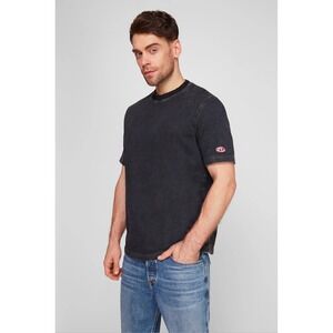 Diesel D-BIGGOR Men's L T-Shirt Track Denim Boxy Faded Black Streetwear Grunge